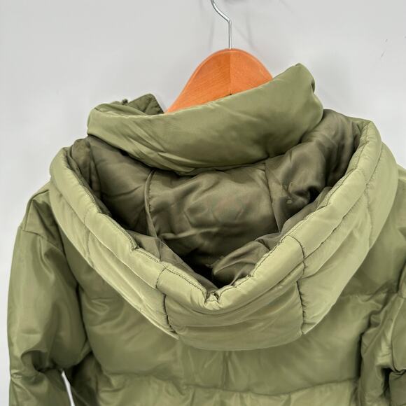 JAKKE NWT Evereve Poppy Recyled Puffer Coat Jacket in Olive Green // XS - Picture 13 of 16